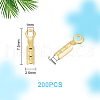Unicraftale 200Pcs Rack Plating Brass Folding Crimp Ends KK-UN0003-21-3