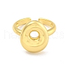 Brass Letter Open Cuff Rings for Women RJEW-G313-01O-G-2
