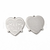 Non-Tarnish 304 Stainless Steel Pendants STAS-F290-24P-1