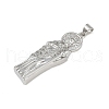 Brass Micro Pave Cubic Zirconia Pendants KK-R230-12P-2