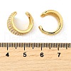 Brass Micro Pave Clear Cubic Zirconia Cuff Earrings EJEW-K309-04G-5