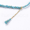 Natural Howlite Pendant Necklaces NJEW-K108-17-04-2