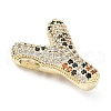 Brass Micro Pave Cubic Zirconia Pendants KK-Z108-02G-Y-2