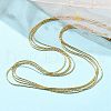 304 Stainless Steel Cardano Chain Multi-strand Necklaces for Women NJEW-C084-02G-2