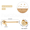 ARRICRAFT 30Pcs Brass Stud Earring Findings and 30Pcs Earring Backs Sets KK-AR0001-91G-NR-2