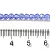 Electroplate Transparent Glass Beads Strands EGLA-A035-T3mm-L14-4