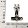 316 Surgical Stainless Steel Pendants STAS-E212-96AS-3