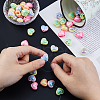 SUPERFINDINGS 60Pcs 5 Colors Opaque Acrylic Beads OACR-FH0001-058-3