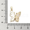 Brass Micro Pave Clear Cubic Zirconia Pendants KK-M275-09G-3