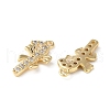 Brass Micro Pave Cubic Zirconia Charms KK-F862-11G-2