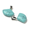 Synthetic Turquoise Pendants G-Z067-05P-10-3