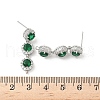 Brass Pave Cubic Zirconia Stud Earring Findings KK-D369-07P-A-3