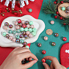 SOFPLATE Christmas Theme 100Pcs 5 Colors Opaque Acrylic Beads MACR-SP0001-01B-04-3