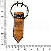 Natural Tiger Eye & Amethyst Sword Shape Big Pendants G-Q350-07J-3