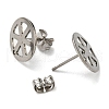 201 Stainless Steel Stud Earring Findings STAS-D045-18P-2