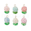 Frosted Transparent Acrylic Pendants PALLOY-MZ00671-1
