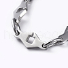 304 Stainless Steel Link Chain Bracelets BJEW-G582-61P-2