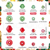 SUNNYCLUE Christmas Theme Mixed Styles Electroplate Glass Beads EGLA-SC0001-35-2