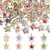 SUNNYCLUE 80Pcs 8 Colors Rhinestone Pendants IFIN-SC0001-68-1