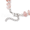 Natural Cherry Quartz Glass Chip Beaded Bracelets BJEW-JB11819-05-4