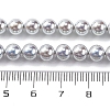 UV Plating Pearlized Glass Pearl Beads Strands GLAA-F128-01A-T12-2