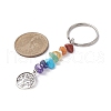 Chakra Natural Gemstone Chips Keychains KEYC-JKC00550-02-2