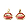 Brass Enamel Charms KK-L237-008G-1