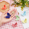 Fingerinspire 6Pcs 6 Colors Porcelain Butterfly Shape Tableware Chopsticks Stand AJEW-FG0001-90-3