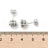 925 Sterling Silver Moissanite Rhinestone Stud Earrings EJEW-U042-05P-04-3