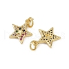 Brass Micro Pave Cubic Zirconia Pendants KK-C093-26A-G-2