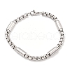 Tarnish Resistant 304 Stainless Steel Box Chain Bracelets for Women BJEW-R318-03C-P-1