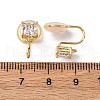 Brass Micro Pave Cubic Zirconia Ear Cuff Findings KK-F898-15B-G-3