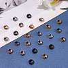 25Pcs 5 Colors Ion Plating(IP) Frosted 201 Stainless Steel European Beads STAS-SZ0001-93-4