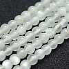 Natural White Moonstone Beads Strands X-G-P342-02A-4mm-AA-1
