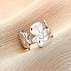 304 Stainless Steel Cuff Rings RJEW-D306-25P-4