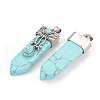 Synthetic Turquoise Pendants X-G-S292-05D-2