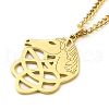 304 Stainless Steel Pendant Necklaces NJEW-D063-04G-2