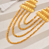Exquisite Middle Eastern Style Flower Tassel Multi-layer Bib Necklaces for Women WE4351-4