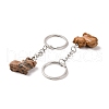 Lion Natural Gemstone Keychain KEYC-G055-05P-4