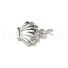 Brass Micro Pave Cubic Zirconia Charms KK-I276-54P-2