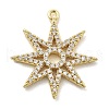 Brass Micro Pave Clear Cubic Zirconia Pendants KK-L228-13G-1