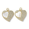 Brass Micro Pave Cubic Zirconia Pendants KK-G485-34G-G-1