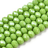 Electroplate Glass Beads Strands EGLA-A034-P6mm-A28-1