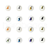 80Pcs 8 Colors Christmas Opaque Glass Beads EGLA-YW0001-05-2