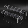 Transparent 2-Tier Acrylic Action Figure Display Risers ODIS-WH0026-21B-2