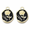 Rack Plating Alloy Enamel Pendants PALLOY-N172-063-3