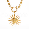 Stainless Steel Sun Pendant Cuban Chain Necklaces TT3568-5