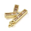 Brass Micro Pave Cubic Zirconia Pendants KK-V014-01G-11-2