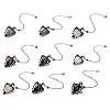 Mixed Gemstone Triangle Dowsing Pendulum Pendants G-G022-01AS-1