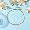 Brass Curb Chain Anklets AJEW-AN00603-2